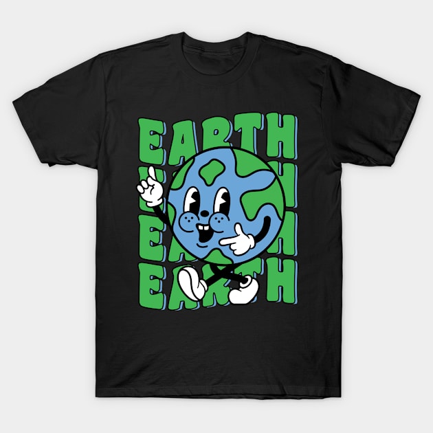 Retro Groovy Earth Day Protect Our Planet Environmental T-Shirt by MintedFresh